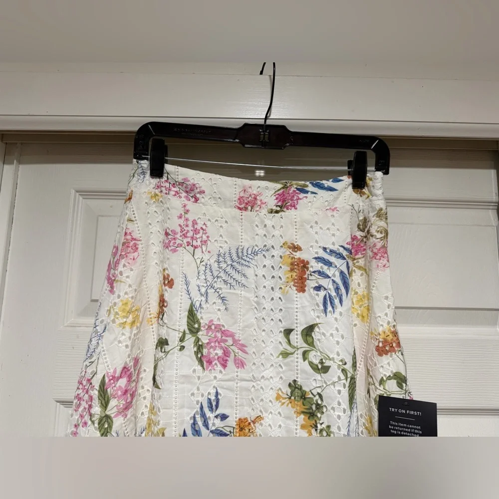 NWT Lulus Sweet At Heart White Floral Embroidered Two-Piece Midi Dress Small - Picture 10 of 16